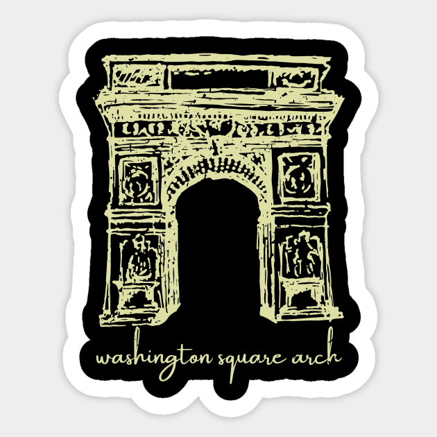 Washington Square Arch Sticker by GBDesigner